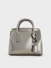 Charles & Ke*th - Rene Structured Top Handle Bag - Pewter