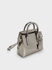 Charles & Ke*th - Rene Structured Top Handle Bag - Pewter