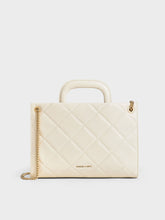 Charles & Ke*th -Apfra Quilted Chain-Handle Bag - Cream