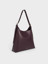 Charles & Ke*th - Hertha Trapeze Slouchy Hobo Bag - Burgundy-Delivery After 1st