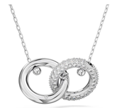 Swar*vski - Dextera Pendant, Intertwined Hoop, White, Rhodium Plated - 5670251