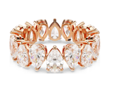 Swar*vski - Matrix Vittore ring Pear cut, White, Rose gold-tone finish - 5690090