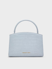 Charles & Ke*th - Aubrielle Croc-Effect Top Handle Bag - Sea Salt Blue