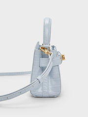 Charles & Ke*th - Aubrielle Croc-Effect Top Handle Bag - Sea Salt Blue