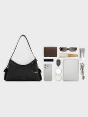 Charles & Ke*th -Khai Side-Pocket Shoulder Bag - Expresso Brown