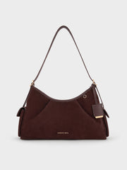 Charles & Ke*th -Khai Side-Pocket Shoulder Bag - Expresso Brown