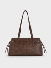 Charles & Ke*th -Noane Elongated-Handle Shoulder Bag - Distressed Coffee