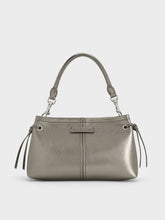 Charles & Ke*th -Noane Metallic Top Handle Bag - Pewter