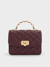Charles & Ke*th - Cressida Quilted Top Handle Bag - Wineberry Red