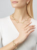 VCA-Vintage Alhambra bracelet, 5 motifs, guilloché 18K yellow Gold Plating.