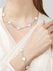 VCA-Vintage Alhambra bracelet, 5 motifs-white