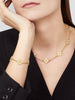 VCA-Vintage Alhambra bracelet, 5 motifs, textured 18K yellow Gold Plating.