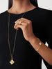 VCA-Vintage Alhambra bracelet, 5 motifs, guilloché 18K yellow gold Plating