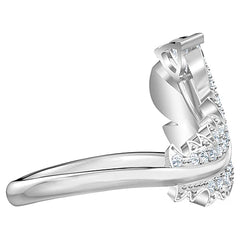 Swar*vski - Silver-Tone Nice Feather Ring-5515029
