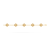 VCA-Vintage Alhambra bracelet, 5 motifs, guilloché 18K yellow Gold Plating.