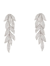A*M Monaco Crystal Leaf Drop Earrings
