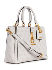Gues* - G James 4G peony logo handbag -White Logo