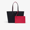 Lacost* - Anna Reversible Tote with Pouch - Black Pink