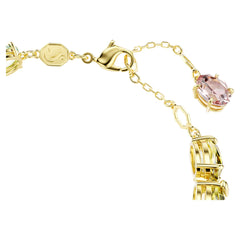 Swar*vski -Gema bracelet Mixed cuts, Multicolored, Gold-tone plated-5705808