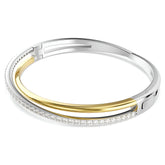Swar*vski -Hyperbola bangle Round cut, White, Mixed metal finish-Small-5689721