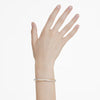Swar*vski -Hyperbola bangle Round cut, White, Mixed metal finish-Small-5689721