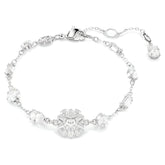 Swar*vski -Idyllia bracelet Mixed cuts, Snowflake, White, Rhodium plated-5691485