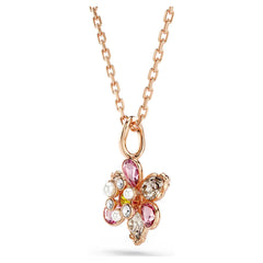 Swar*vski -Idyllia pendant Mixed cuts, Flower, Multicolored, Rose gold-tone plated-5722102