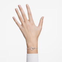 Swar*vski -Lovely bracelet Heart, White, Rhodium plated-5636447