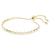 Swar*vski -Matrix bracelet Round cut, White, Gold-tone plated-5730709