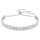Swar*vski -Matrix bracelet Round cut, White, Rhodium plated-5678252-Coming Soon