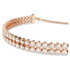 Swar*vski -Matrix Tennis bracelet Round cut, White, Rose gold-tone plated-5677823-Coming Soon