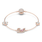 Swar*vski -Swan bracelet Swan, Pink, Rose gold-tone plated-5472271