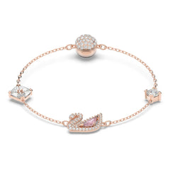 Swar*vski -Swan bracelet Swan, Pink, Rose gold-tone plated-5472271