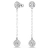 Swar*vski -Una Angelic drop earrings Round cut, White, Rhodium plated-5732273
