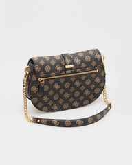 Gues* - Kuba Mini Crossbody Flap XS Logo- TAN LOGO