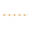 VCA-Vintage Alhambra bracelet, 5 motifs, textured 18K yellow Gold Plating.
