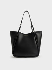 Charles & Ke*th - Tubular Slouchy Tote Bag - Black