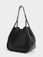 Charles & Ke*th - Tubular Slouchy Tote Bag - Black