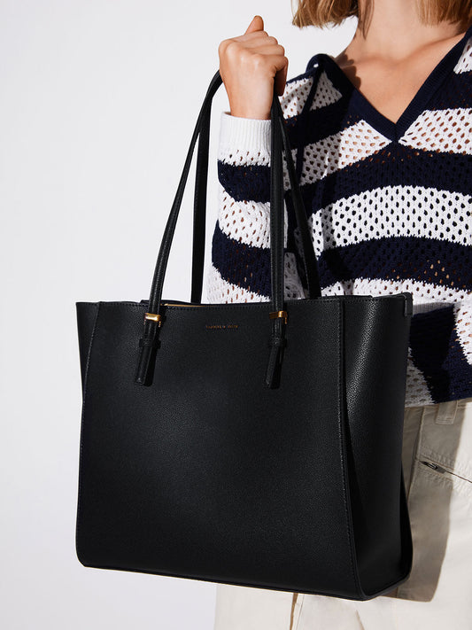 Charles & Ke*th -Sansa Tote Bag - Black-ON SALE