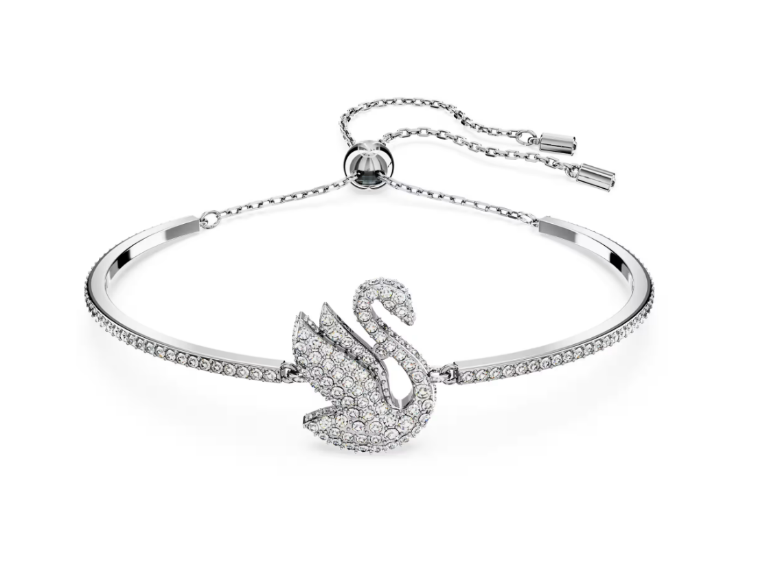 Swar*vski - Swan bangle Swan, White, Rhodium plated-5649772