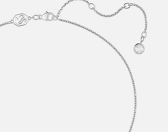 Swar*vski - Una Heart Chain Gooseneck White Rhodeum Plated Neckless 5626176 