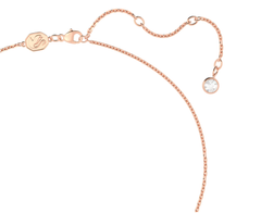 سوارفسكي - قلادة سابليم - قلب، متوسط، أبيض، مطلية بذهب وردي - 5628657 