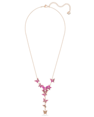 Swar*vski -Idyllia Lilia Y necklace Butterfly, Pink, Rose gold-tone plated - 5636420