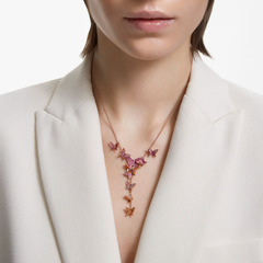 Swar*vski -Idyllia Lilia Y necklace Butterfly, Pink, Rose gold-tone plated - 5636420