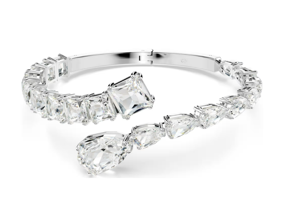 Swar*vski -Matrix cuff Mixed cuts, White, Rhodium plated- 5692527