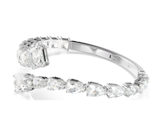 Swar*vski -Matrix cuff Mixed cuts, White, Rhodium plated- 5692527