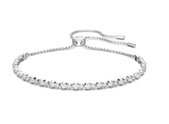 Swar*vski - Matrix Tennis bracelet - Round cut, White, Rhodium plated - 5465384