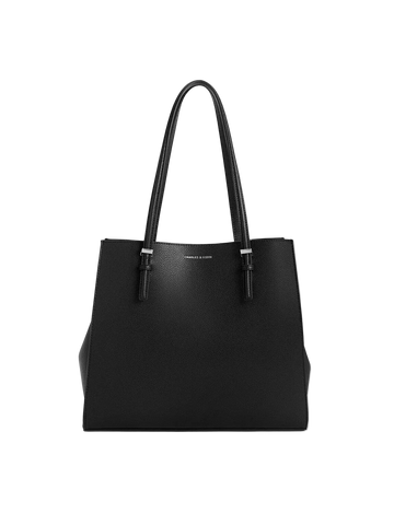 Charles & Ke*th -Sansa Tote Bag - Black / Silver
