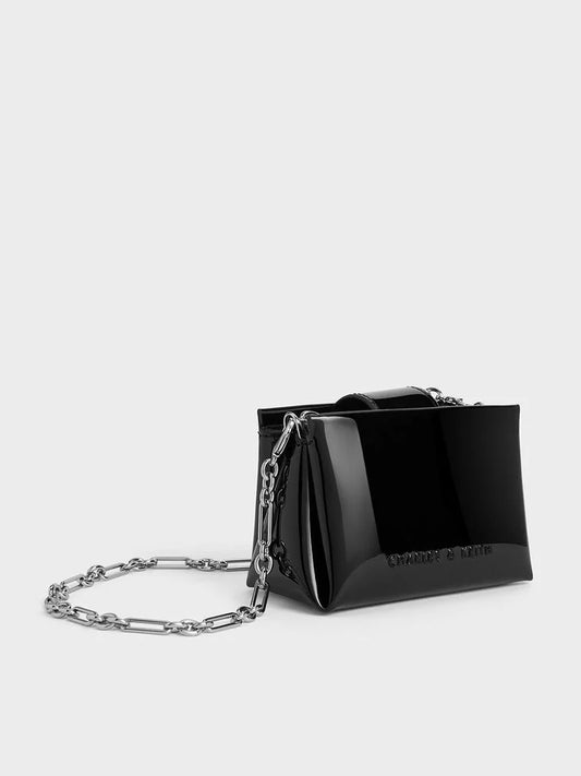 Charles & Ke*th -Bosie Patent Micro Bag - Noir