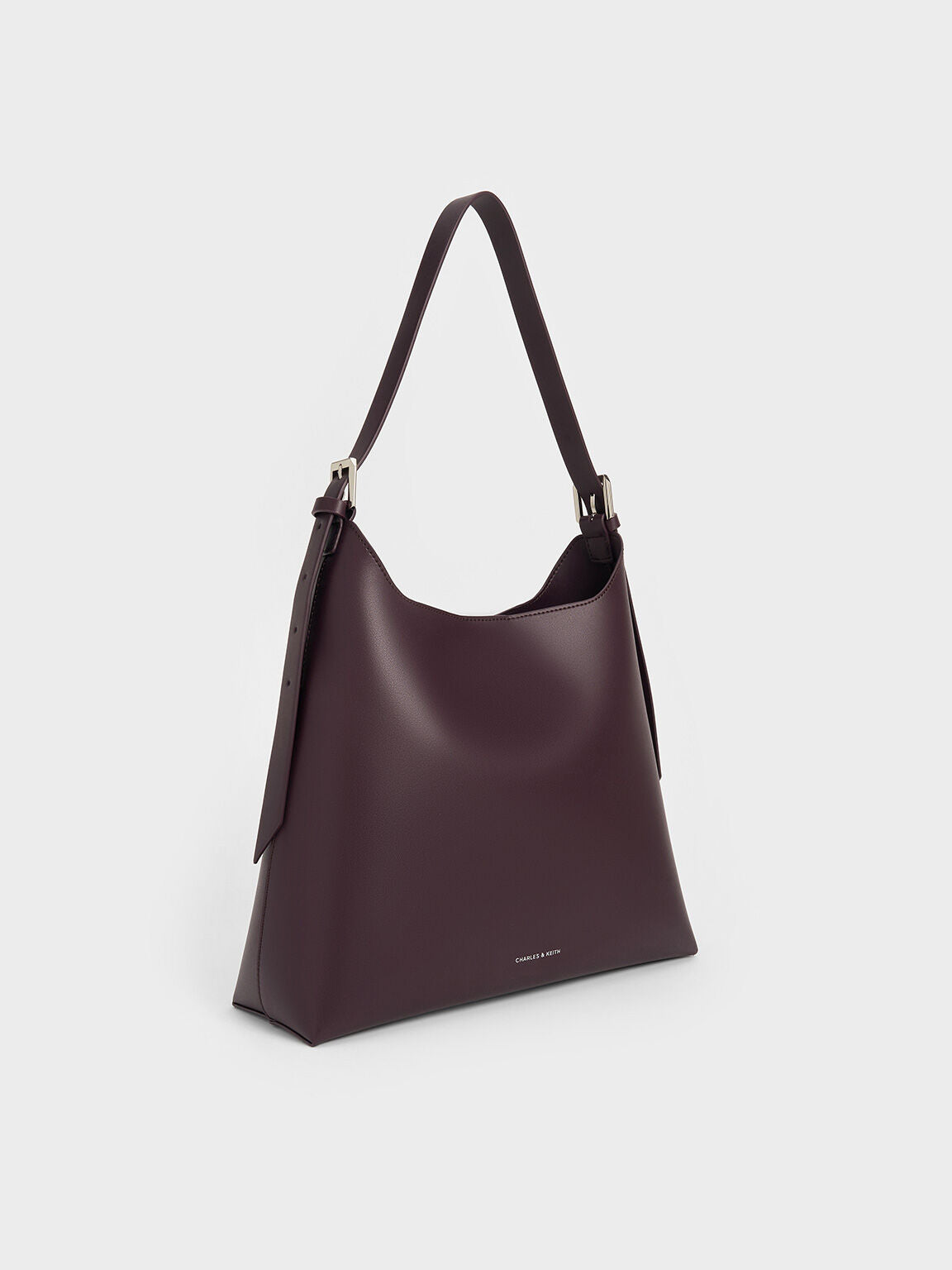 Charles & Ke*th - Hertha Trapeze Slouchy Hobo Bag - Burgundy-Delivery After 1st